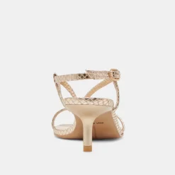 LAURY HEELS CHAMPAGNE EMBOSSED LEATHER^Dolce Vita Online