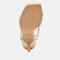 LAURY HEELS CHAMPAGNE EMBOSSED LEATHER^Dolce Vita Online