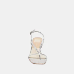 LAURY HEELS SILVER EMBOSSED LEATHER^Dolce Vita Hot