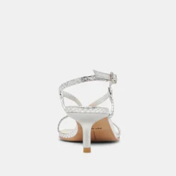LAURY HEELS SILVER EMBOSSED LEATHER^Dolce Vita Hot