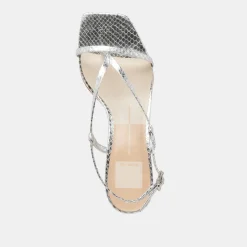 LAURY HEELS SILVER EMBOSSED LEATHER^Dolce Vita Hot
