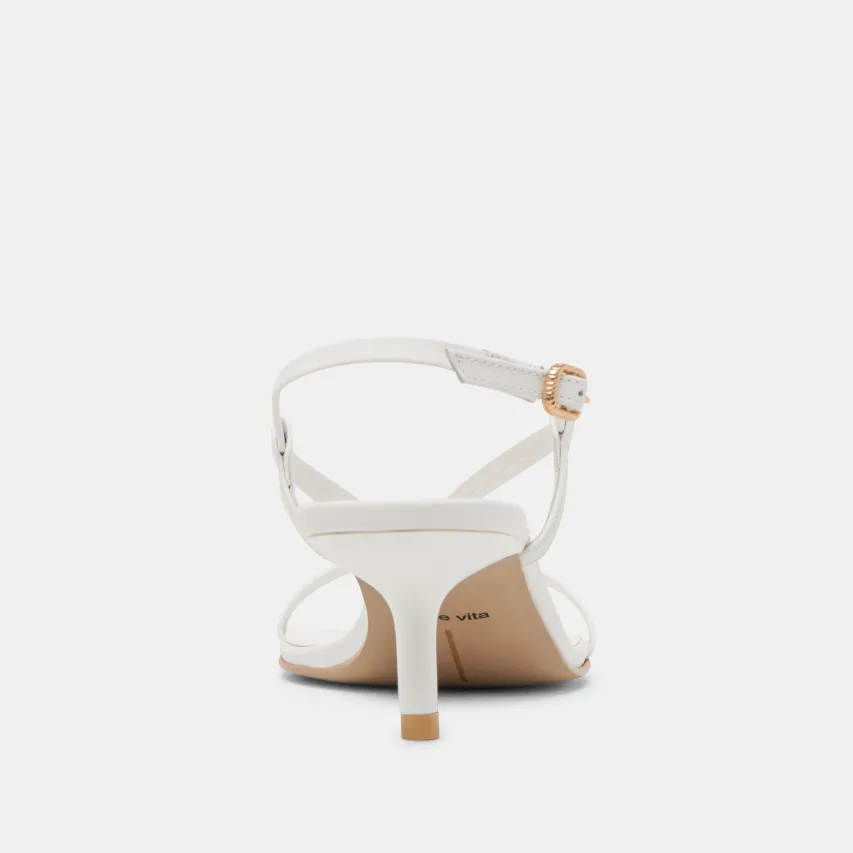 LAURY HEELS TRUE WHITE LEATHER^Dolce Vita Best