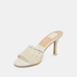 LAVENA FLORAL HEELS WHITE YELLOW FLORAL MESH^Dolce Vita Sale