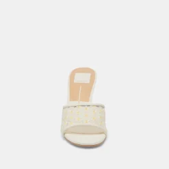 LAVENA FLORAL HEELS WHITE YELLOW FLORAL MESH^Dolce Vita Sale