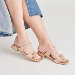 LAVERN SANDALS GOLD METALLIC LEATHER^Dolce Vita Clearance