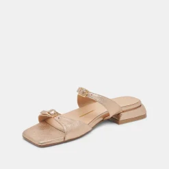 LAVERN SANDALS GOLD METALLIC LEATHER^Dolce Vita Clearance