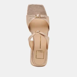 LAVERN SANDALS GOLD METALLIC LEATHER^Dolce Vita Clearance