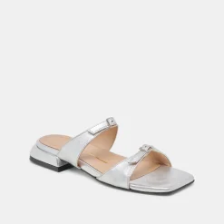 LAVERN SANDALS SILVER METALLIC LEATHER^Dolce Vita Outlet