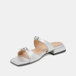 LAVERN SANDALS SILVER METALLIC LEATHER^Dolce Vita Outlet