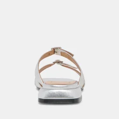 LAVERN SANDALS SILVER METALLIC LEATHER^Dolce Vita Outlet