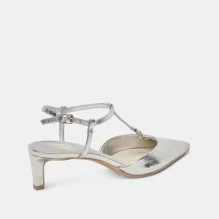 LAVON HEELS SILVER DISTRESSED LEATHER^Dolce Vita New
