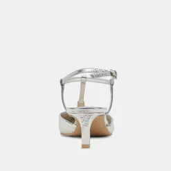 LAVON HEELS SILVER DISTRESSED LEATHER^Dolce Vita New