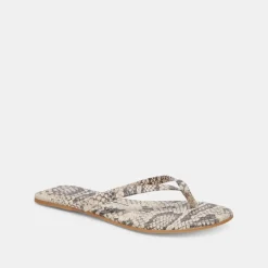 LAYNEY SANDALS BLACK WHITE EMBOSSED SNAKE^Dolce Vita Sale