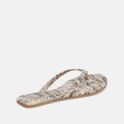 LAYNEY SANDALS BLACK WHITE EMBOSSED SNAKE^Dolce Vita Sale