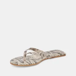 LAYNEY SANDALS BLACK WHITE EMBOSSED SNAKE^Dolce Vita Sale