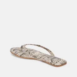 LAYNEY SANDALS BLACK WHITE EMBOSSED SNAKE^Dolce Vita Sale