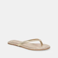 LAYNEY SANDALS LIGHT GOLD METALLIC LEATHER^Dolce Vita Online