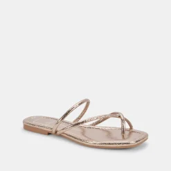 LEANNA SANDALS DARK GOLD CRACKLED STELLA^Dolce Vita Discount