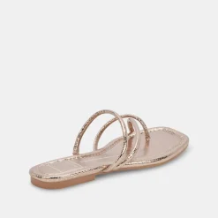 LEANNA SANDALS DARK GOLD CRACKLED STELLA^Dolce Vita Discount