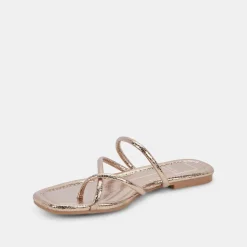 LEANNA SANDALS DARK GOLD CRACKLED STELLA^Dolce Vita Discount