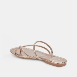 LEANNA SANDALS DARK GOLD CRACKLED STELLA^Dolce Vita Discount