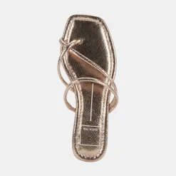 LEANNA SANDALS DARK GOLD CRACKLED STELLA^Dolce Vita Discount