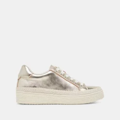 LENNIX SNEAKERS LIGHT GOLD METALLIC LEATHER^Dolce Vita Sale