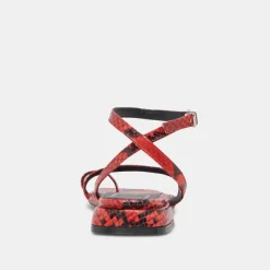 LEXI SANDALS RED SNAKE EMBOSSED^Dolce Vita Discount