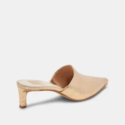 LEXY HEELS GOLD DISTRESSED LEATHER^Dolce Vita Outlet