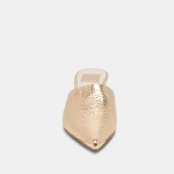 LEXY HEELS GOLD DISTRESSED LEATHER^Dolce Vita Outlet