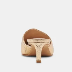 LEXY HEELS GOLD DISTRESSED LEATHER^Dolce Vita Outlet