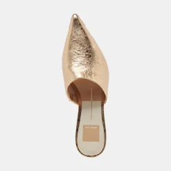LEXY HEELS GOLD DISTRESSED LEATHER^Dolce Vita Outlet