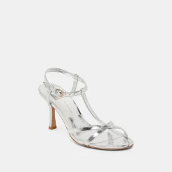 LIANE HEELS SILVER DISTRESSED LEATHER^Dolce Vita Outlet