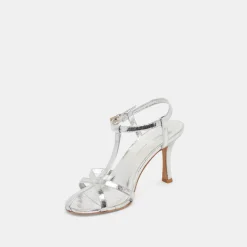 LIANE HEELS SILVER DISTRESSED LEATHER^Dolce Vita Outlet