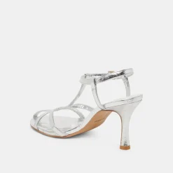 LIANE HEELS SILVER DISTRESSED LEATHER^Dolce Vita Outlet