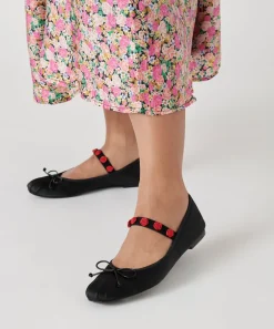 LILLY BALLET FLATS BLACK MULTI SATIN^Dolce Vita Online