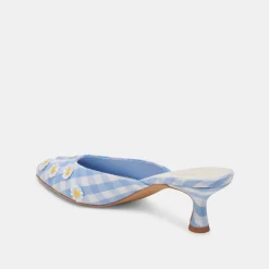 LILOU HEELS WHITE BLUE GINGHAM^Dolce Vita Hot