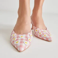 LILOU HEELS WHITE PINK GINGHAM^Dolce Vita Fashion