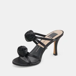 LINZY HEELS ONYX SATIN^Dolce Vita Fashion