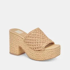 LISHA HEELS LT NATURAL RAFFIA^Dolce Vita Clearance