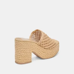 LISHA HEELS LT NATURAL RAFFIA^Dolce Vita Clearance
