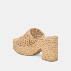 LISHA HEELS LT NATURAL RAFFIA^Dolce Vita Clearance
