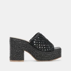 LISHA HEELS ONYX RAFFIA^Dolce Vita Outlet