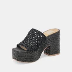 LISHA HEELS ONYX RAFFIA^Dolce Vita Outlet