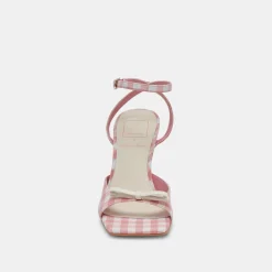 LOISE HEELS WHITE PINK GINGHAM^Dolce Vita Hot