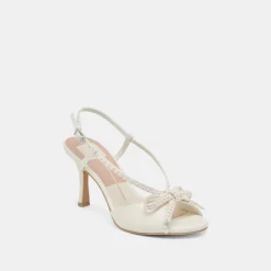 LONNY PEARL HEELS WHITE SATIN^Dolce Vita Online