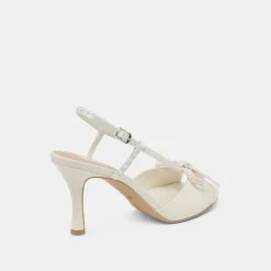 LONNY PEARL HEELS WHITE SATIN^Dolce Vita Online