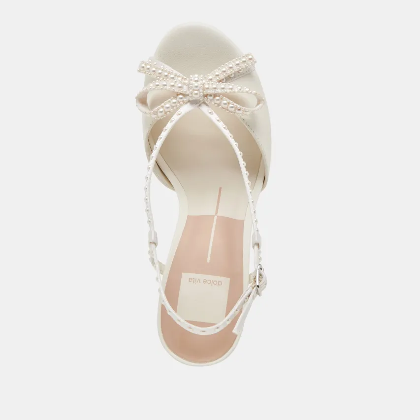 LONNY PEARL HEELS WHITE SATIN^Dolce Vita Online