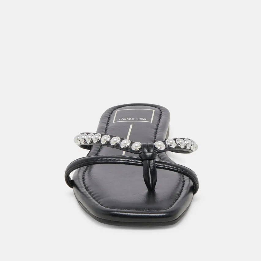 LUCCA PEARL SANDALS BLACK PEARLS^Dolce Vita New