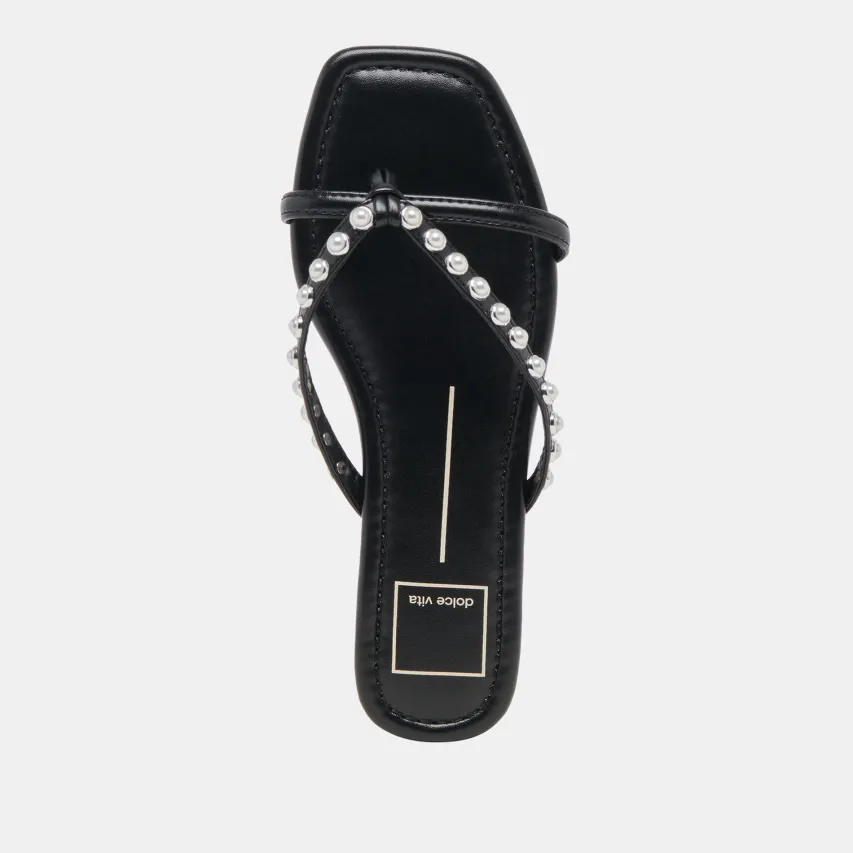LUCCA PEARL SANDALS BLACK PEARLS^Dolce Vita New